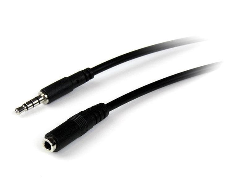 StarTech 3.5mm TRRS Headset Extension Cable, M/F, 2 m, Black