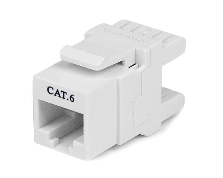 StarTech CAT6 Keystone Jack, 180° RJ45, 110 Type, White