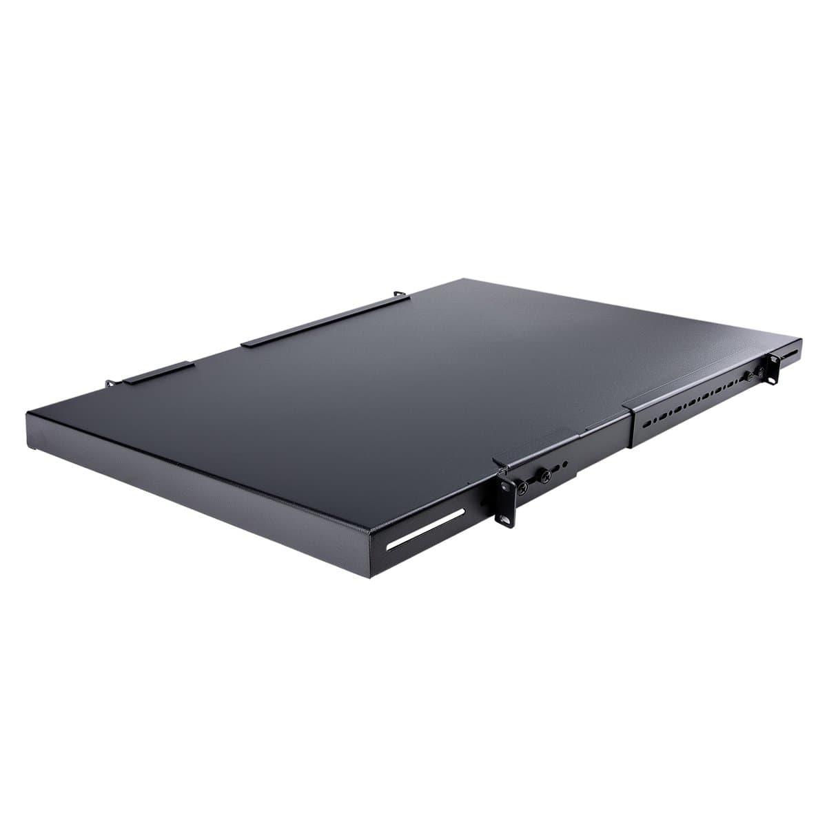 StarTech 1U 4-Post Adjustable Heavy-Duty Server Rack Shelf, 330lb, 19.5–38in Depth
