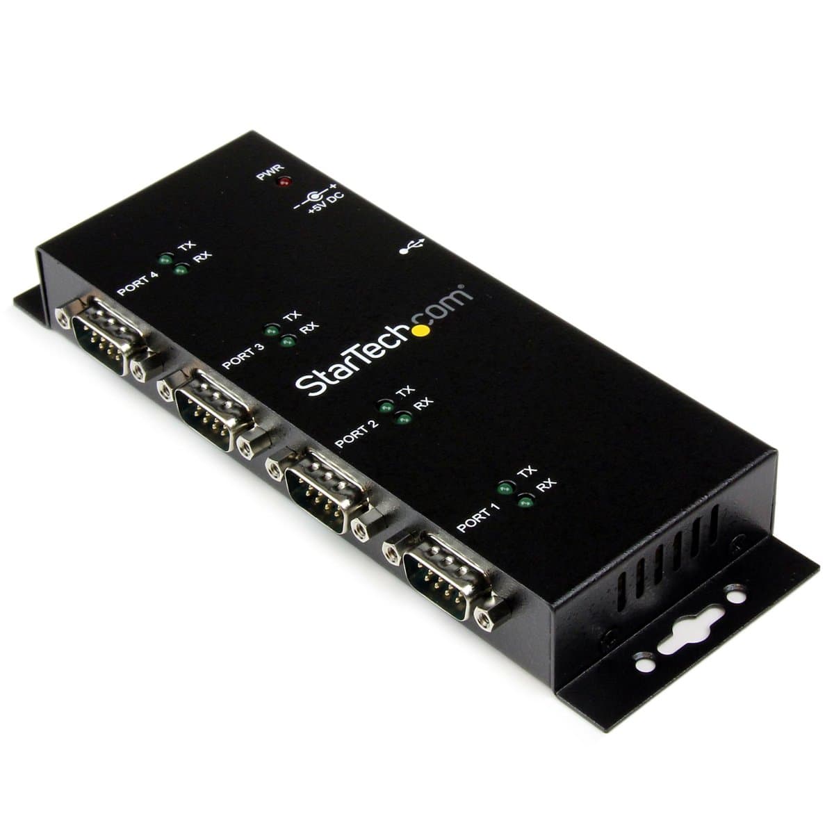 StarTech 4-Port USB to RS232 Serial Adapter, USB 2.0, DIN Mount