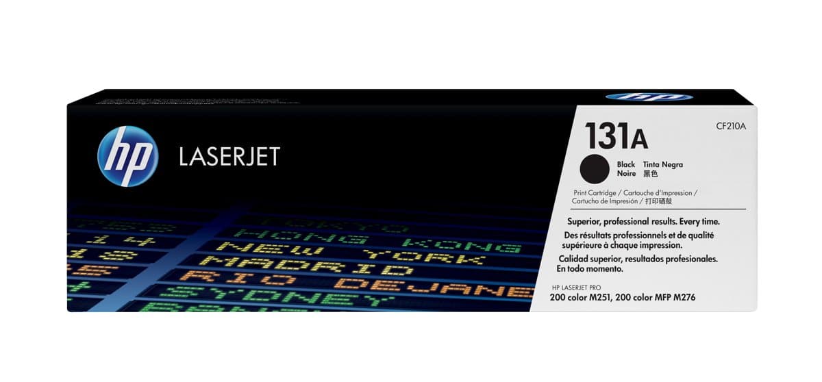 HP 131A Black LaserJet Toner Cartridge, 1520-Page Yield, M251/M276 Compatible
