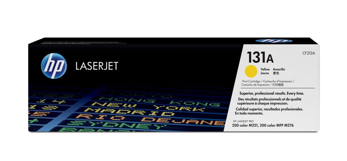 HP 131A Yellow LaserJet Toner Cartridge, 1800-Page Yield, M251/M276 Compatible