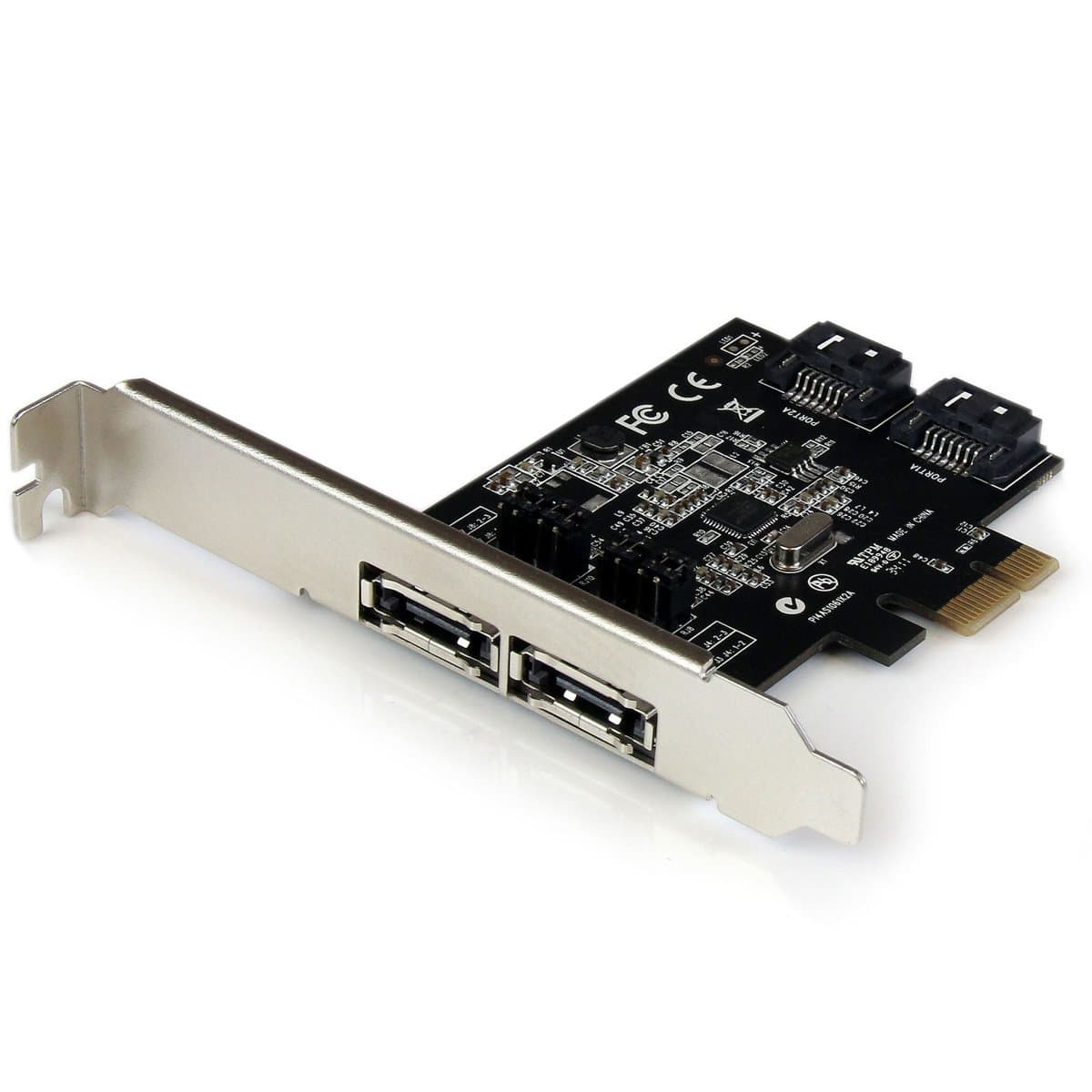 StarTech PEXESAT322I, Dual-Port eSATA/SATA Controller, PCIe, 6 Gbps