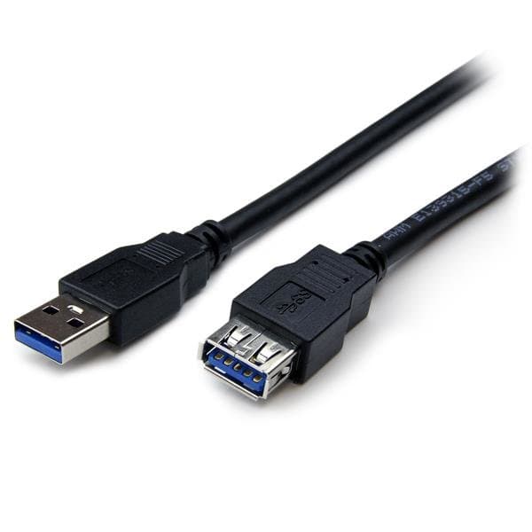 StarTech 6 ft USB 3.0 A Extension Cable, 5 Gbps, Black