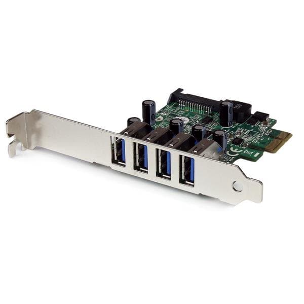 StarTech 4-Port USB 3.0 PCIe Adapter, PCIe 2.0, 5 Gbps, UASP