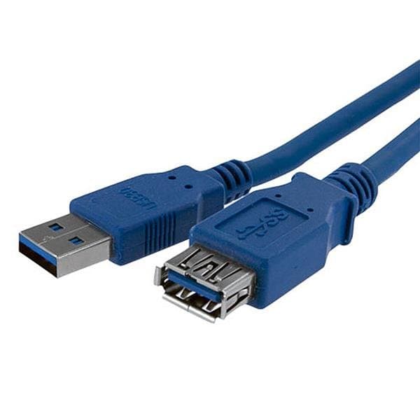 StarTech 1m USB 3.0 Extension Cable, Male to Female, 5Gbps, Blue