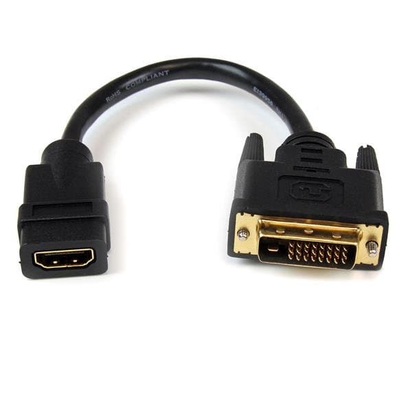 StarTech HDMI to DVI-D, Cable Adapter, 8 in., Female to Male