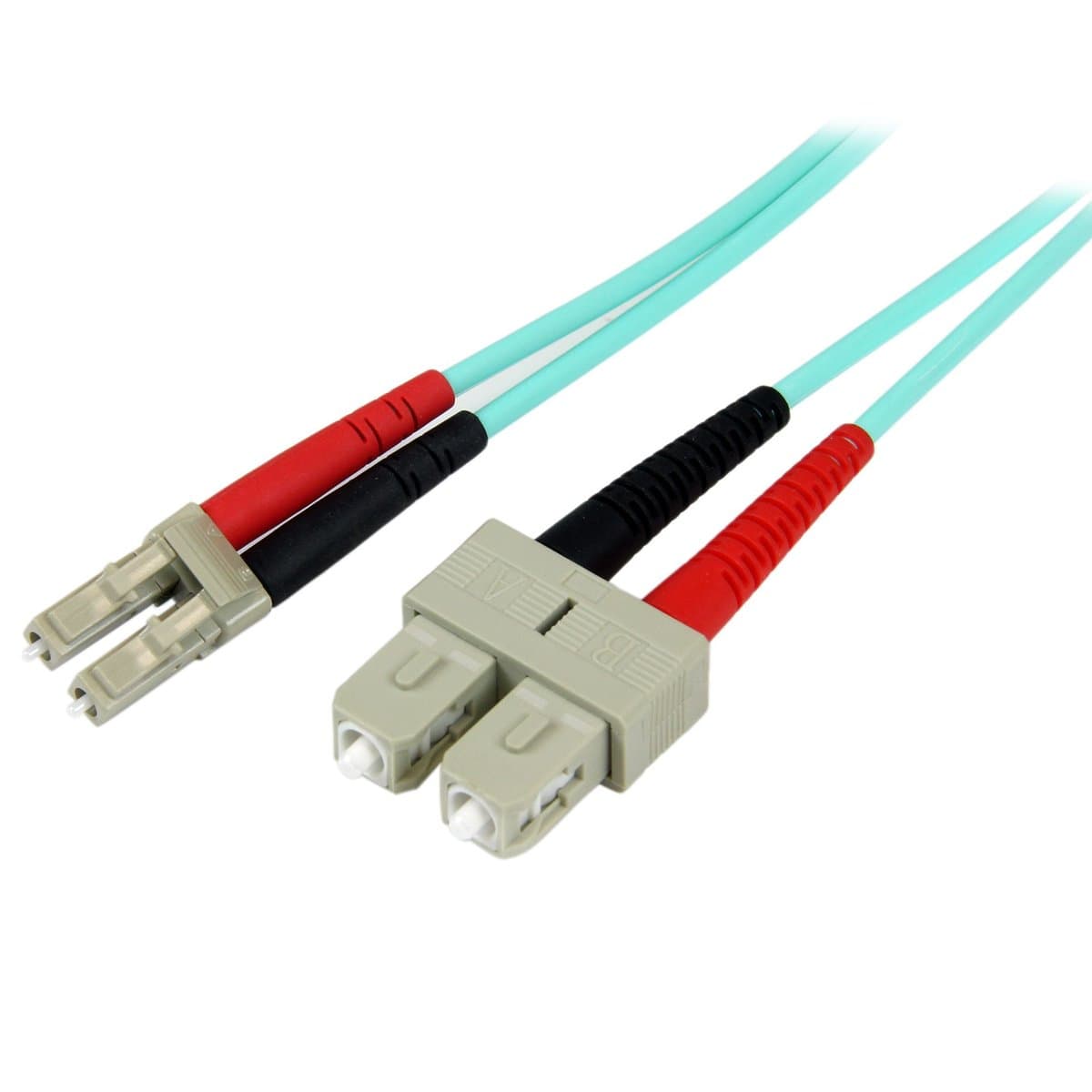 StarTech 10m OM3 Multimode Fiber Optic Cable, LC/SC, 50/125µm, 100G, LSZH