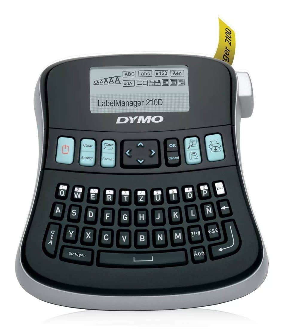 Dymo Label Manager 210D Desktop Kit W/ Case/2-Tapes/Aaa Batt/Ac Adapt