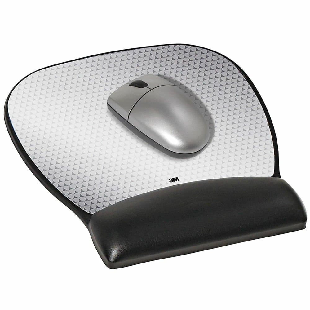 3M MW310LE Mousepad with Wrist Rest, 220.9 × 233.6 mm, Gel Foam, Black