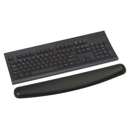 3M Gel Wrist Rest WR309LE, Compact, Black Leatherette, Antimicrobial