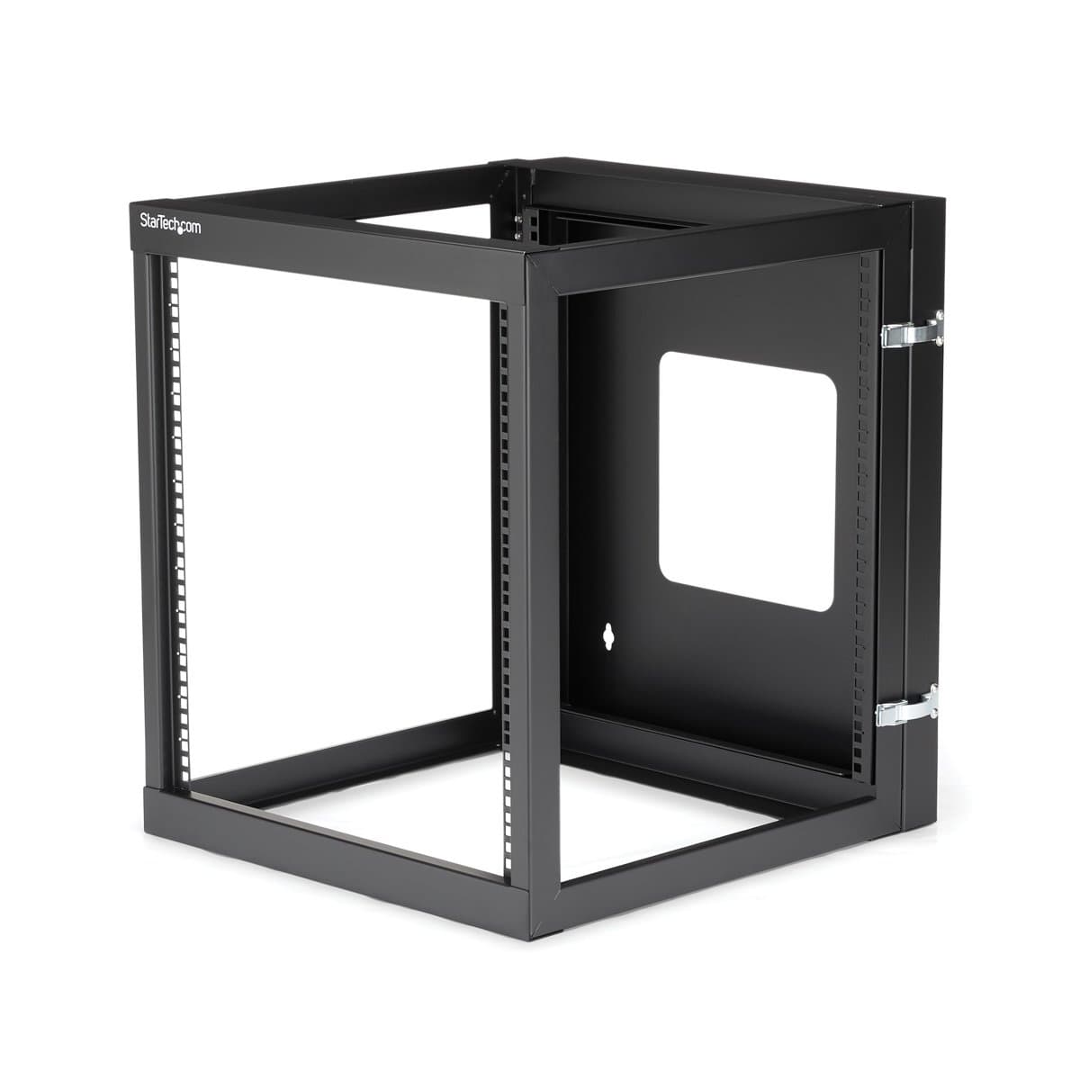 StarTech 12U Hinged Open Frame Wall-Mount Server Rack, 22in Deep, 63.4kg Capacity