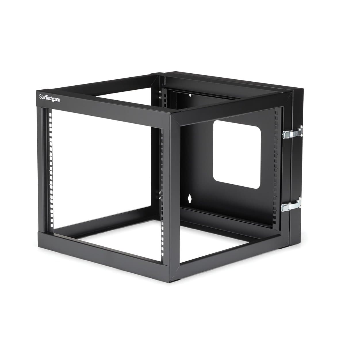 StarTech 8U Wall-Mount Hinged Open Frame Server Rack, 19" Wide, 22" Deep, 63.4kg Capacity