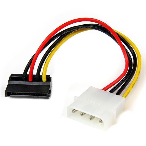StarTech 6" Molex to SATA Power Adapter, Cable, Left Angle, 4-Pin