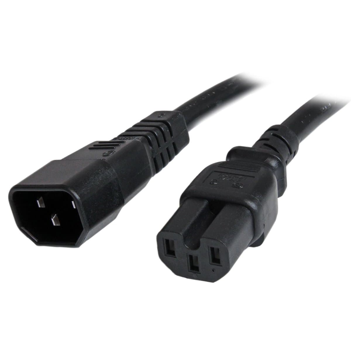 StarTech 6ft C14-C15 Extension Cord, 15A 250V, Heavy Duty