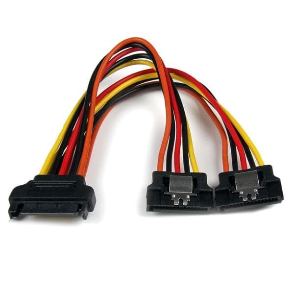 StarTech SATA Power Y-Splitter, 6 in, 15-pin M/2F, Latching