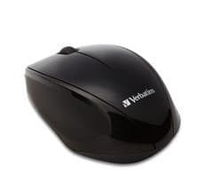 Verbatim 97992 Wireless Optical Mouse, 2-Button, Blue LED, Multi-Surface