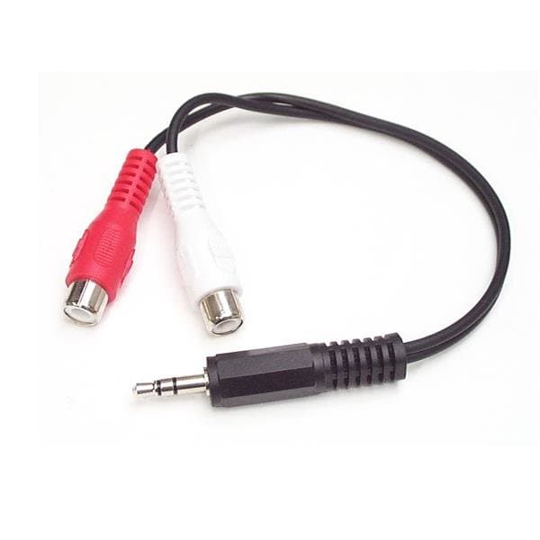 StarTech 3.5mm to RCA, Stereo Audio Cable, 6 in, Nickel