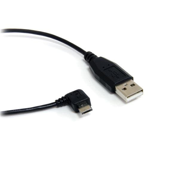 StarTech 3ft Micro USB Cable, USB A to Micro B, Right Angle, USB 2.0