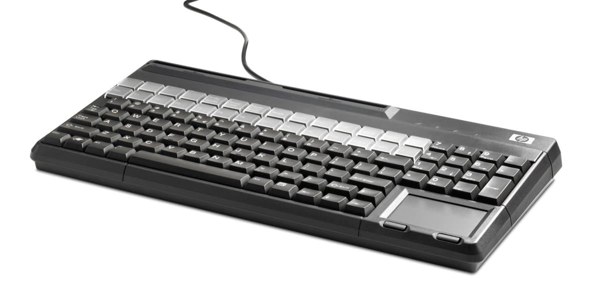 HP POS USB Keyboard with MSR, Full-Size, 106 Keys, 1.8m Cable
