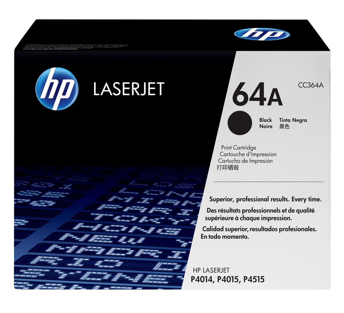 HP 64A Black Original LaserJet Toner Cartridge, 10,000 pages, 1 cartridge
