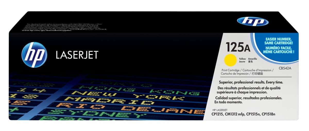 HP 125A Yellow LaserJet Toner Cartridge, 1400-page yield, 1 pack