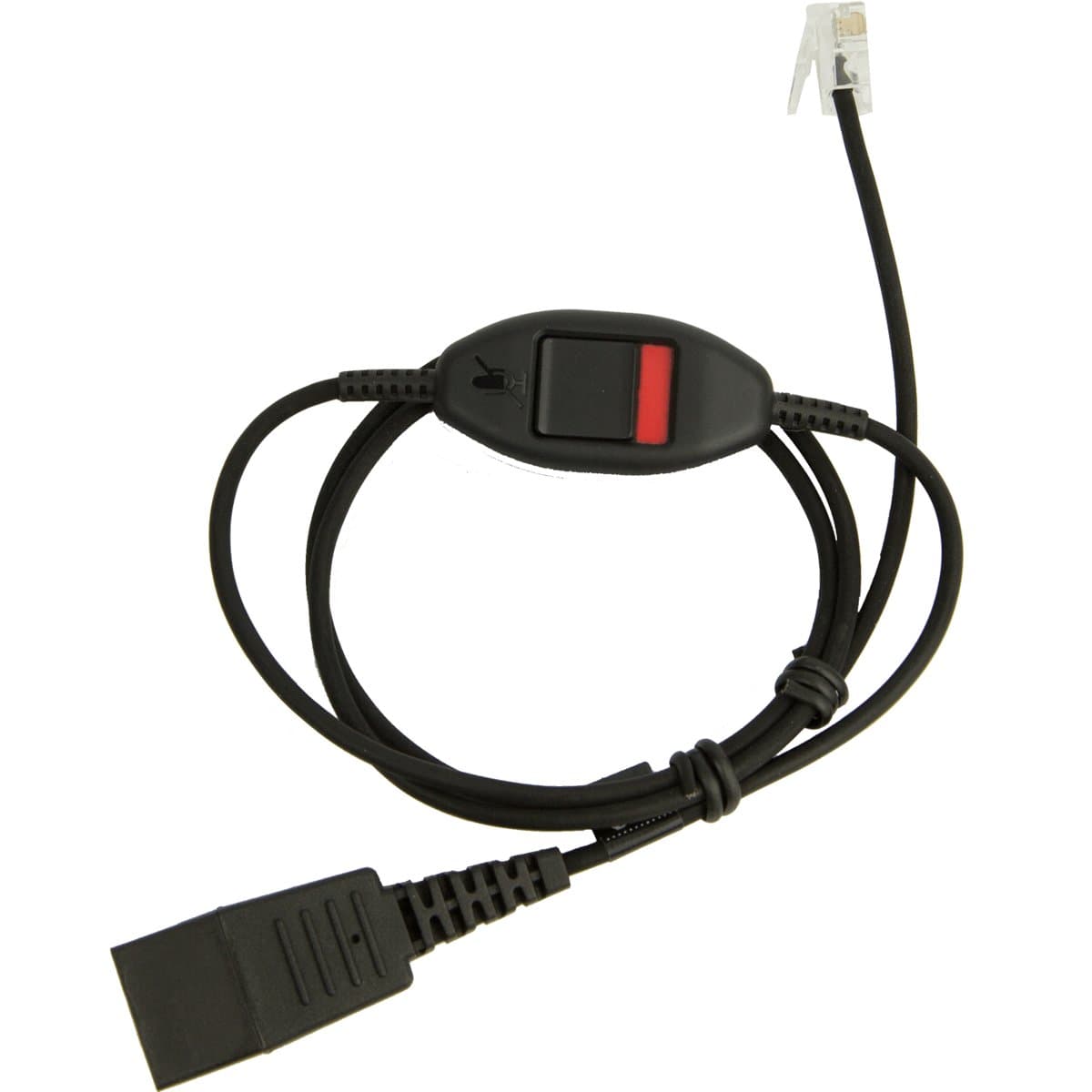 Jabra QD Mute Cable, Straight 0.8m, LINK 850 Compatible, Black