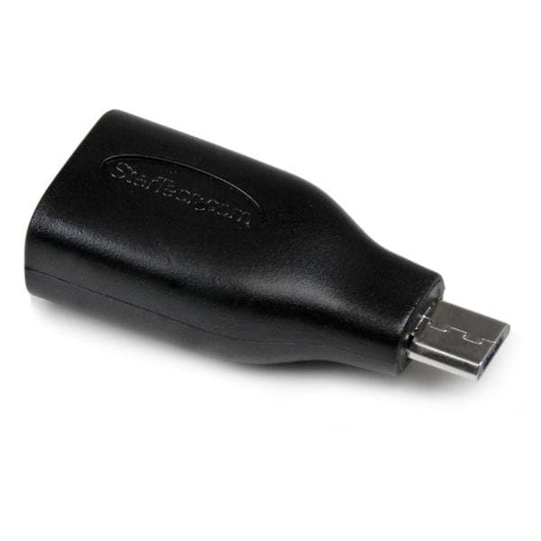 StarTech Micro USB OTG Adapter, Micro-B Male to USB-A Female, For Tablets/Phones, Black