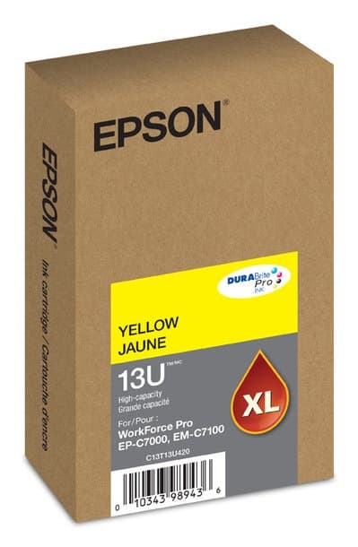 Epson T13U DuraBrite PRO High Capacity Ink Cartridge, Yellow