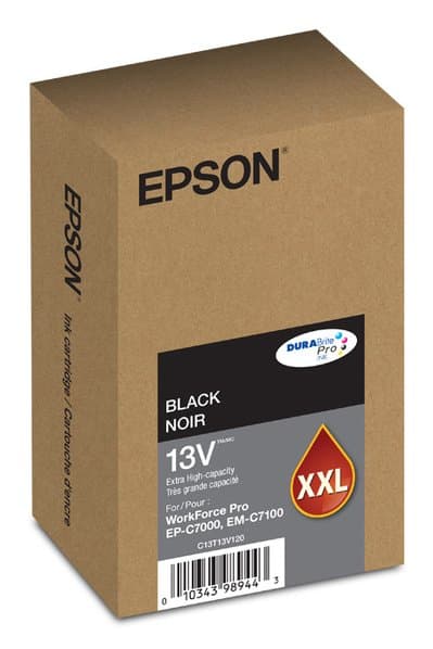 Epson DuraBrite Pro T13V, Extra High Yield, Black Ink, Single Pack