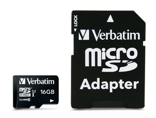 Verbatim Premium MicroSDHC Memory Card, 16GB, Class 10, 10 MB/s