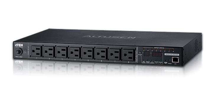 ATEN PE6108 Eco PDU, 8× NEMA 5-15 Outlets, 100–120V, 12A, 1U Rack