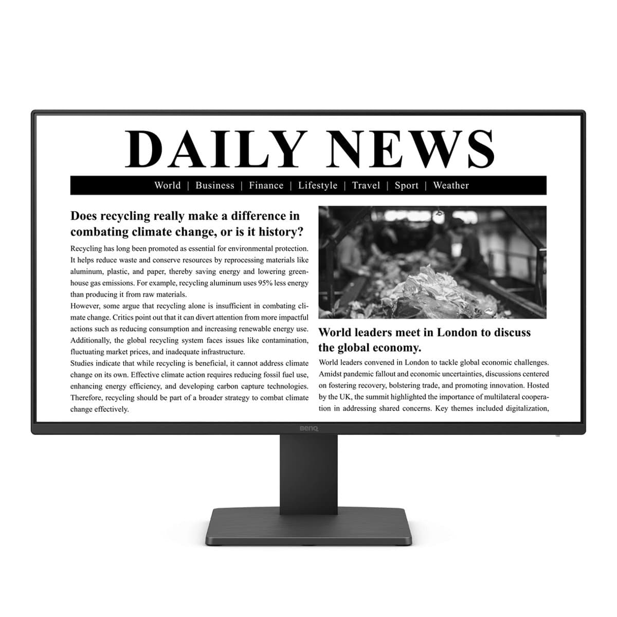 BenQ GW2491, Full HD Monitor, 24", 1920×1080, 100Hz, 5ms