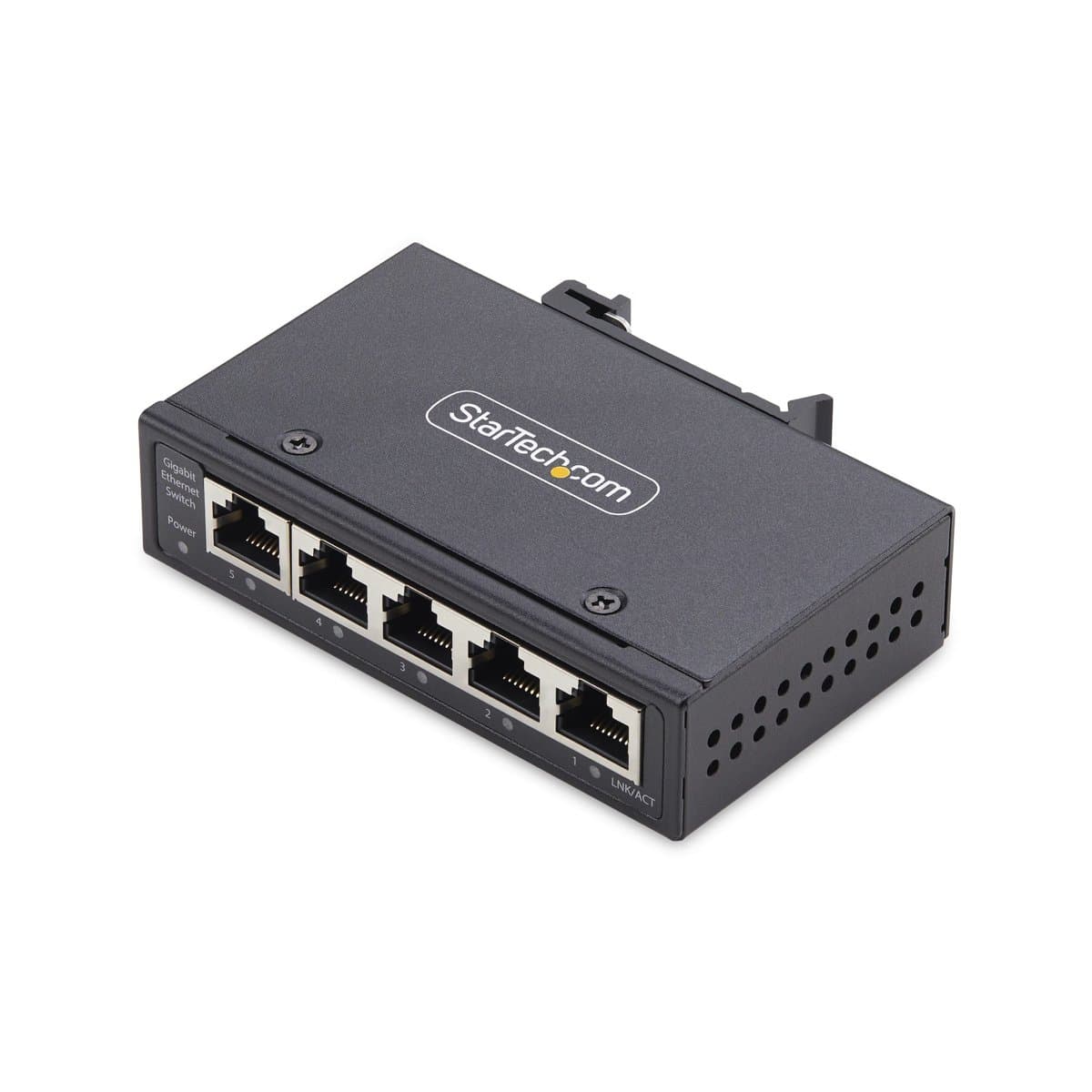 StarTech 5-Port Gigabit Unmanaged Industrial Switch, 10/100/1000 Mbps, IP30, Fanless