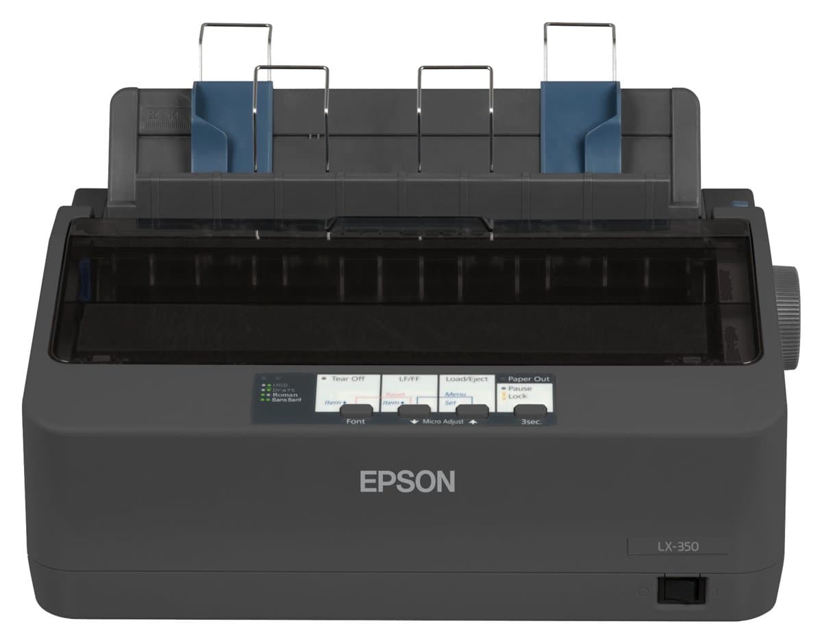 Epson LX-350, 357 cps Draft, 9-Pin Impact, Parallel/Serial/USB, 128 KB