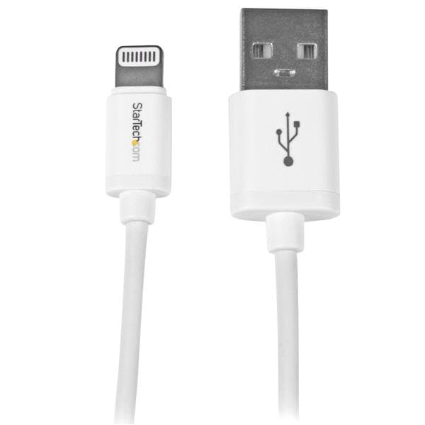 StarTech 3 ft USB-A to Lightning Cable, MFi Certified, Reversible, iPhone/iPad, White