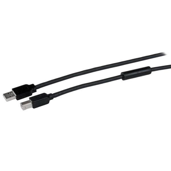 StarTech 50ft USB 2.0 A-to-B Cable, Active Printer, Black, Shielded