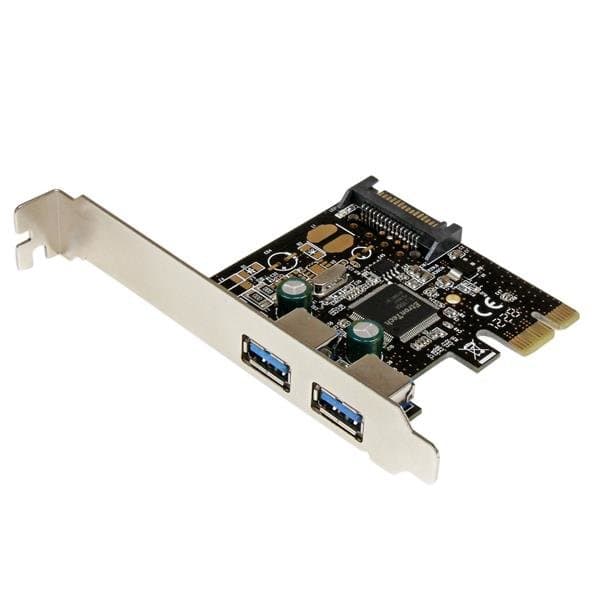 StarTech 2-Port USB 3.0 PCIe Controller Card, 5 Gbps, SATA Power, 0–60°C