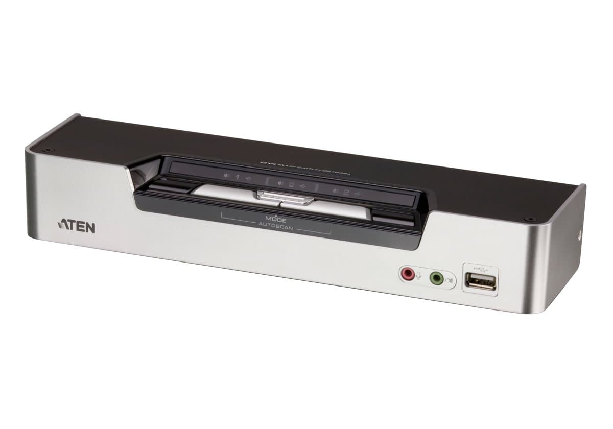 ATEN CS1642A 2-Port USB DVI KVM Switch, 2560 × 1600, Dual View, 1U