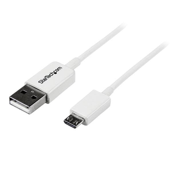 StarTech 1m Micro USB Cable, USB 2.0, A to Micro-B, White