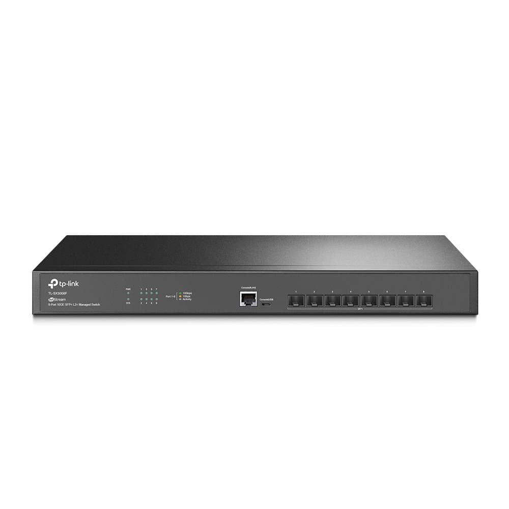 TP-Link JetStream 8-Port 10GE SFP+ L2+, 160 Gbps Switching, Managed, Rack Mount