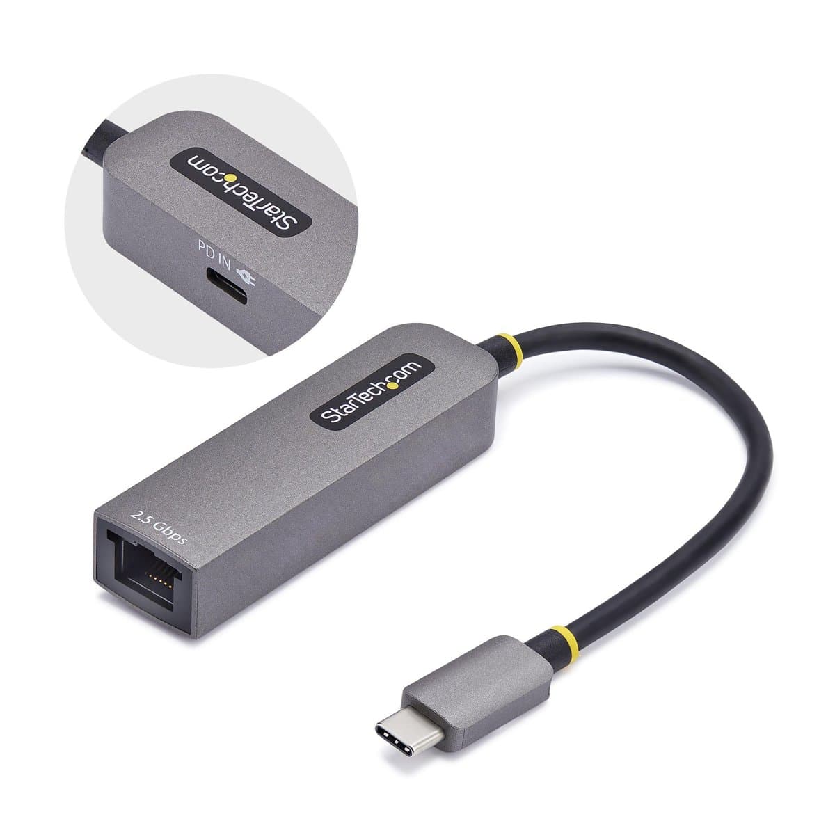 StarTech S35390, USB-C Ethernet Adapter, 2.5 Gbps, 100W PD