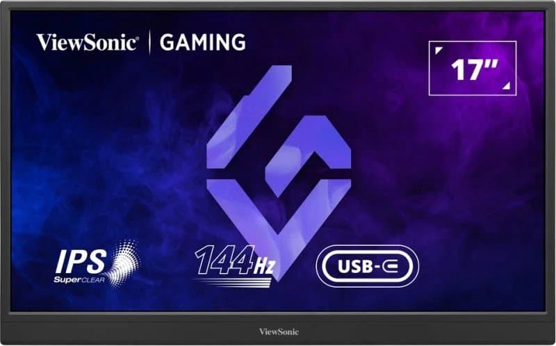 ViewSonic 17in Portable IPS Gaming Monitor With 1080p 144Hz FreeSync