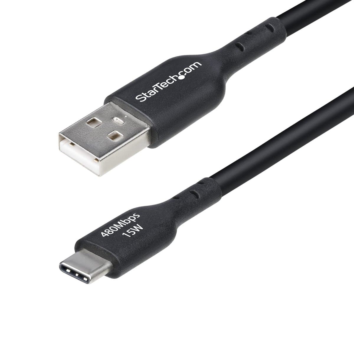 StarTech USB-A to USB-C Cable, 15 ft, USB 2.0, 3 A