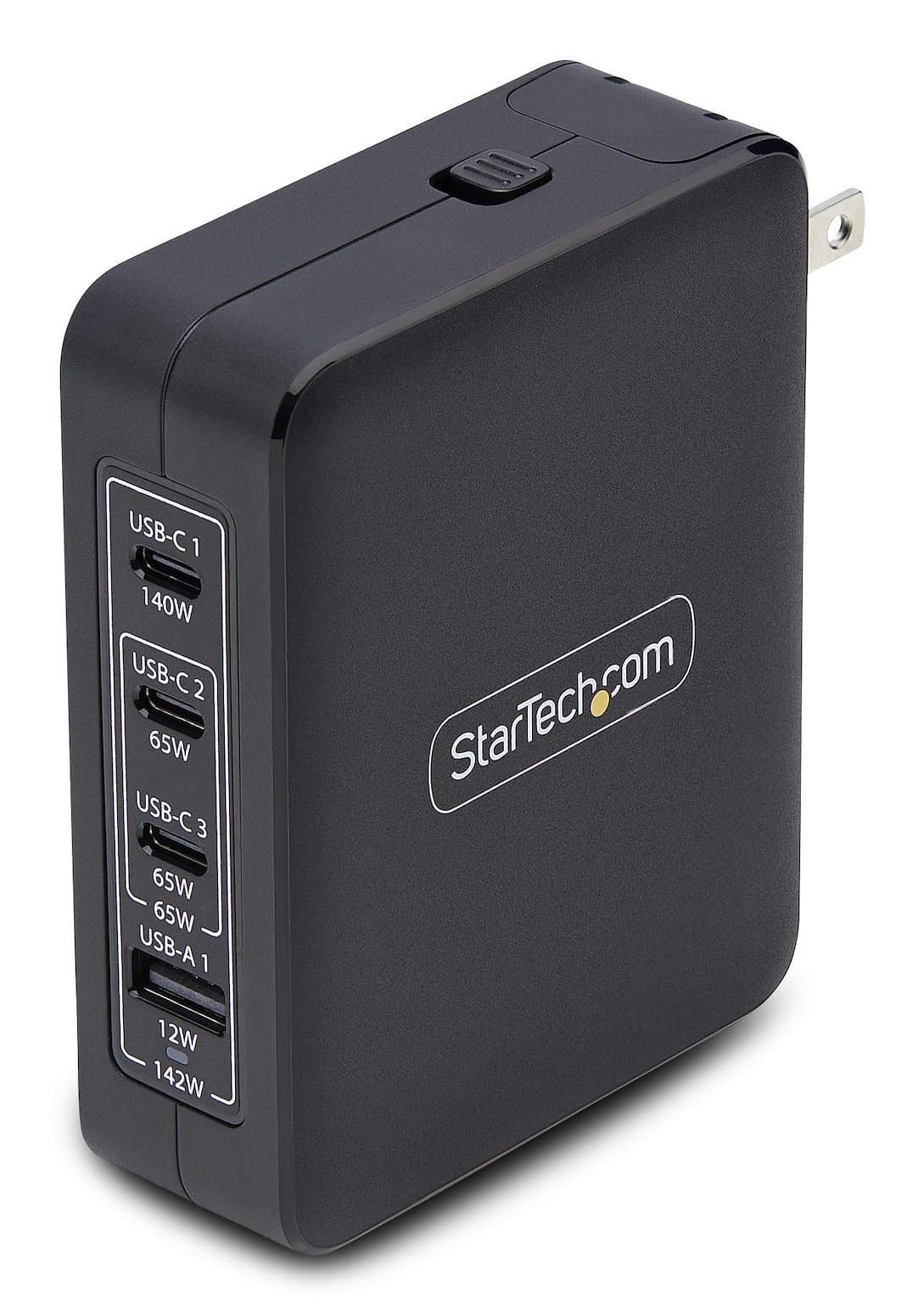 StarTech 140W USB-C Wall Charger, PD 3.1, 3× USB-C 1× USB-A, GaN