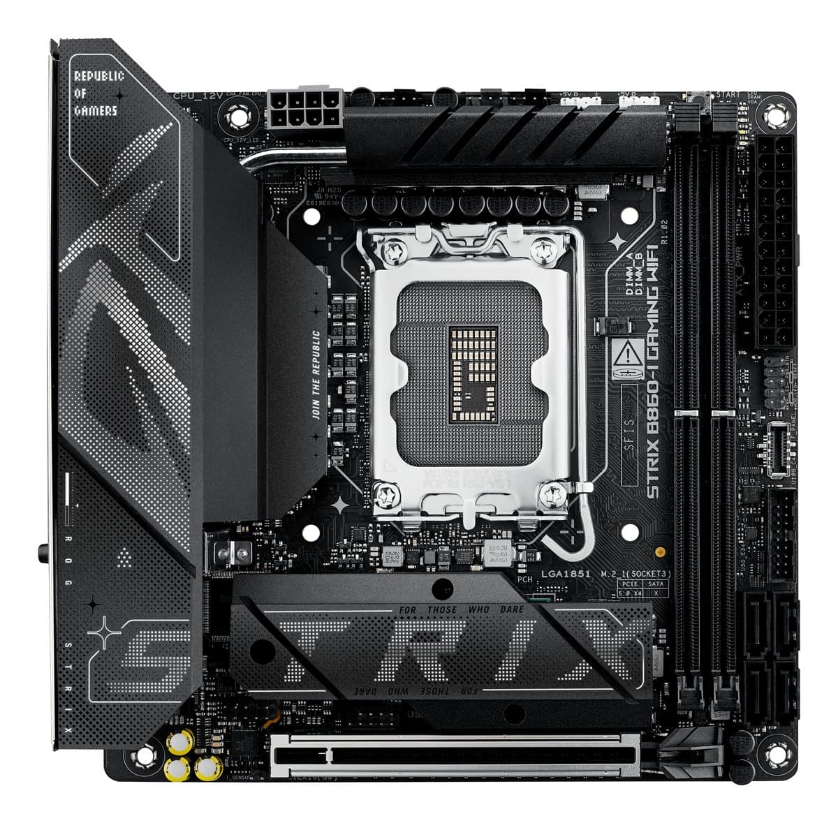ASUS ROG STRIX B860-I Gaming WiFi, LGA 1851, DDR5-128GB, Mini-ITX, WiFi 7