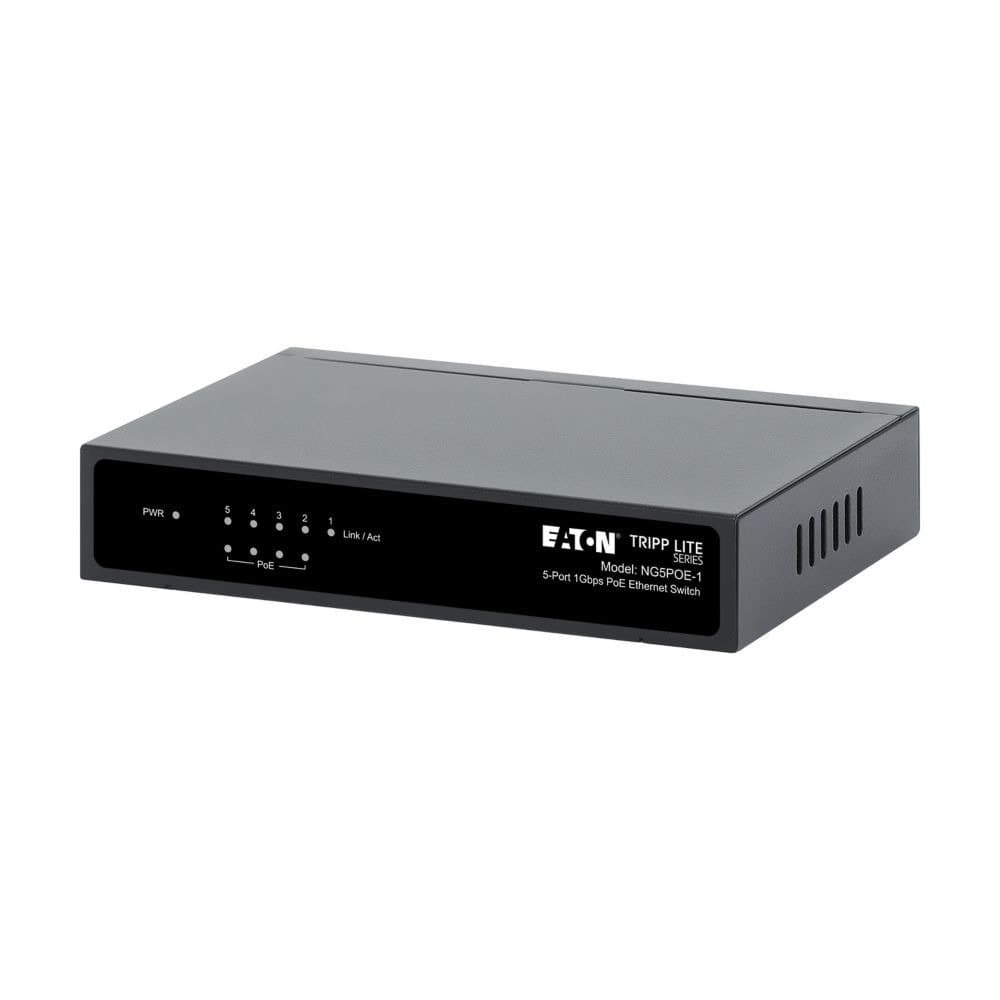 Eaton Desktop Gigabit Ethernet Switch Unmanaged PoE+ 5-Port 10/100/1000