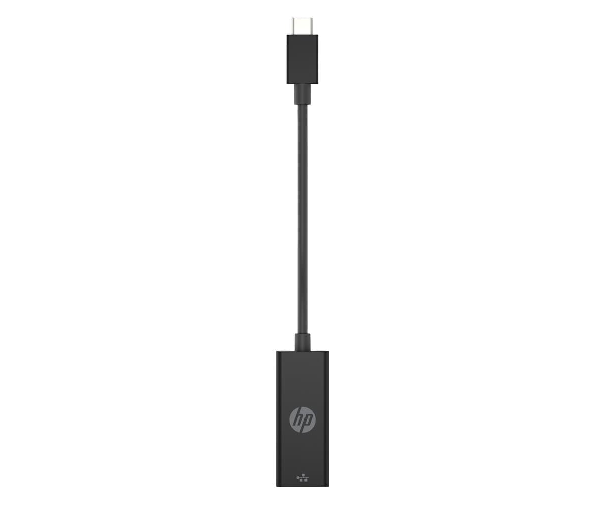 HP USB-C to RJ45 Adapter G2, Wired Ethernet, Portable, Black