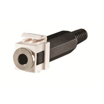 Legrand KS14ST-88, 1/4 Stereo Jack, White, 14.2×77.7×16 mm