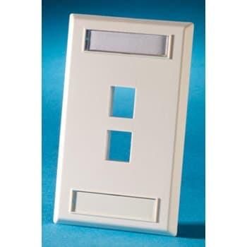 Legrand KSFP2 Keystone 2-Hole Faceplate, RJ-45, White, Matte
